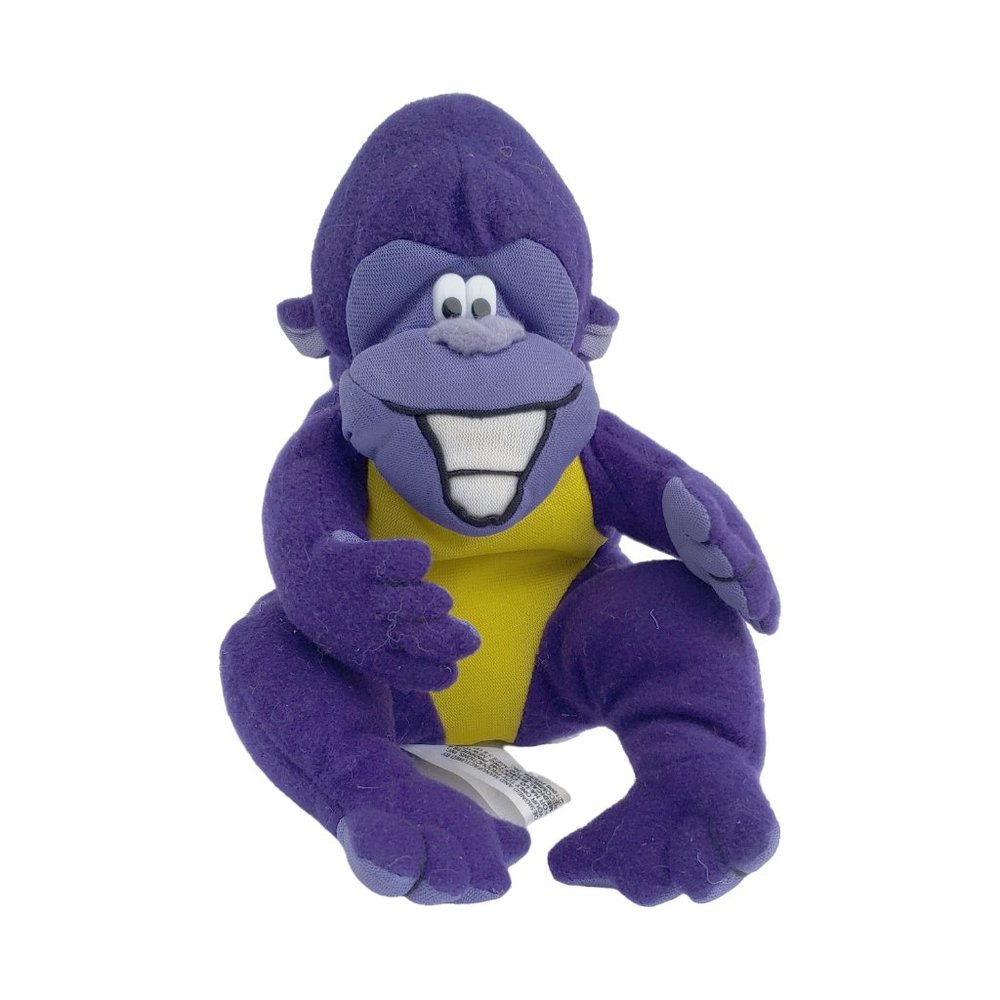 Zyrtec Gorilla Plush, Pharmacist Promotional Item Bean Bag Stuffed Toy 6" Purple